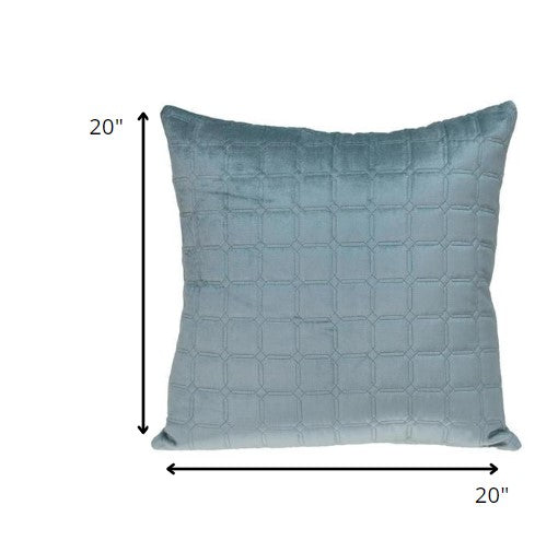 20" Gray Cotton Blend Throw Pillow - Home Decor
