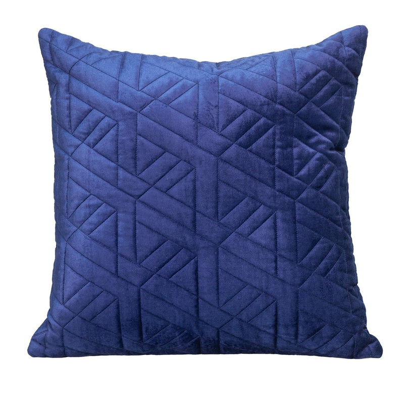 20" Blue Cotton Blend Throw Pillow - Home Decor