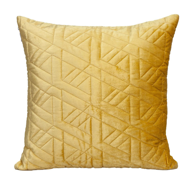 20" Yellow Cotton Blend Throw Pillow - Home Decor
