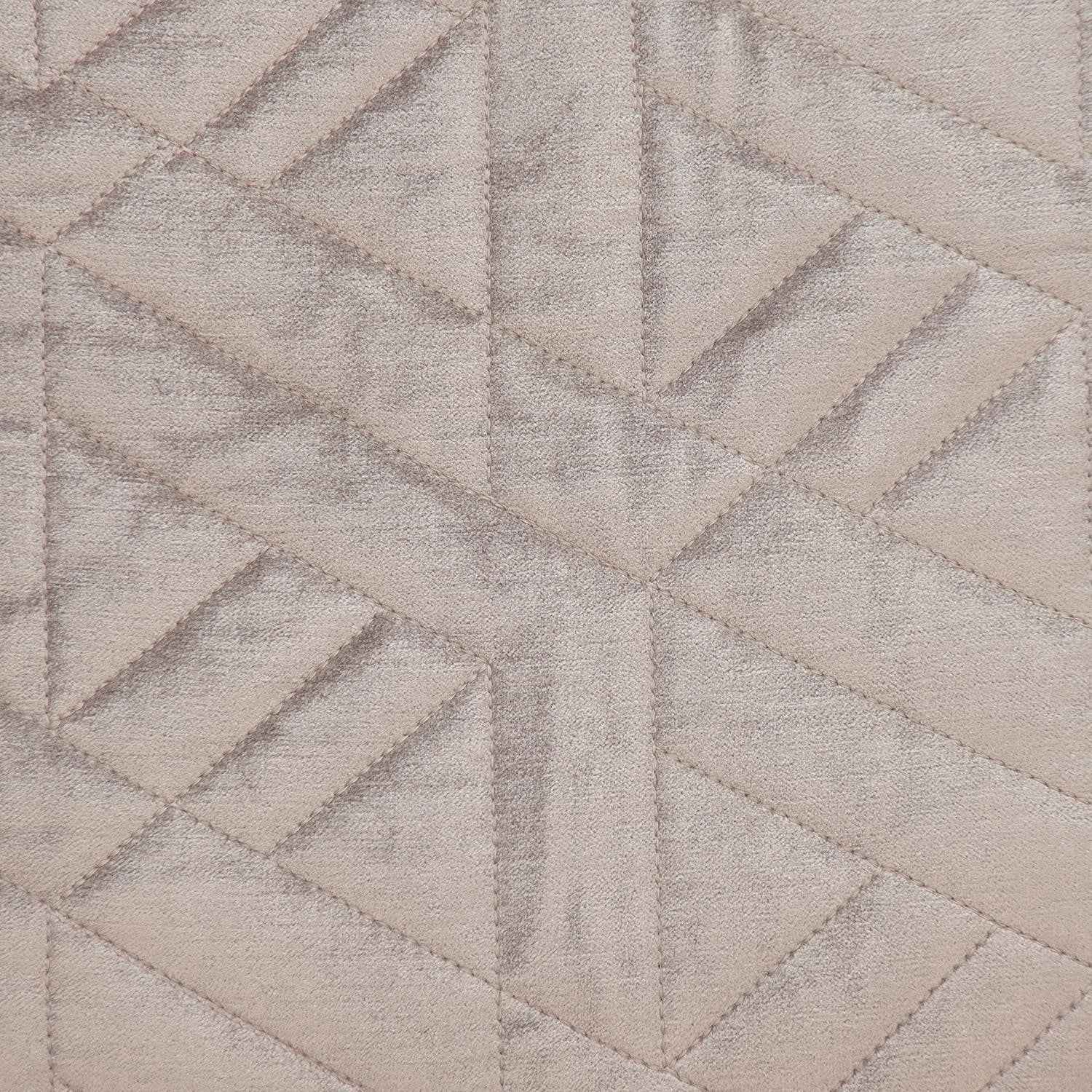 Taupe Velvet Quilted Throw Pillow