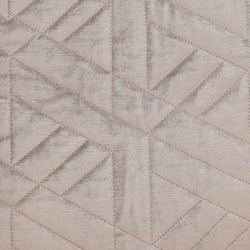 Taupe Velvet Quilted Throw Pillow