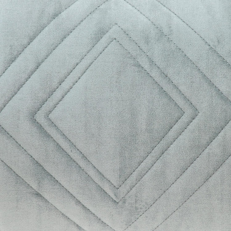 Gray Quilted Diamonds Velvet Solid Color Lumbar Pillow - Home Decor