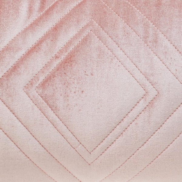 Pink Quilted Diamonds Velvet Solid Color Lumbar Pillow - Home Decor