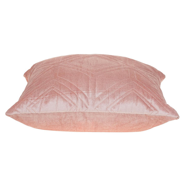 Pink Quilted Diamonds Velvet Solid Color Throw Pillow - Home Decor
