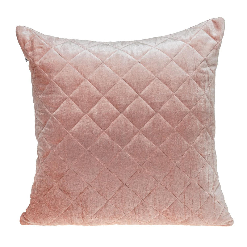 Tufted Diamond Pink Transitional Square Pillow - Home Decor
