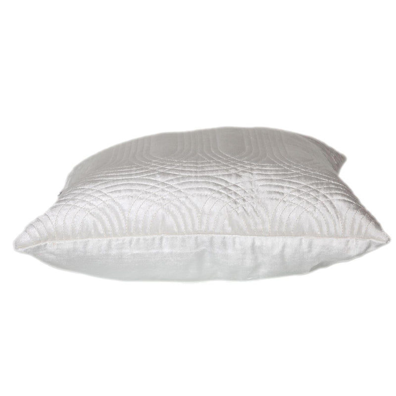 20" White Cotton Blend Throw Pillow - Home Decor