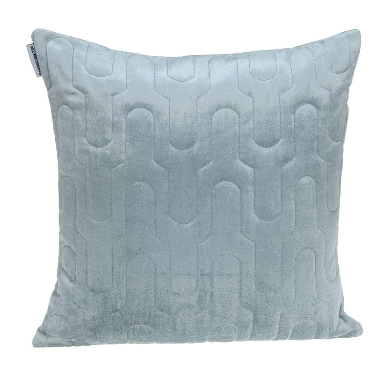 Geometric Lush Quilted Metallic Gray Throw Pillow - Home Decor