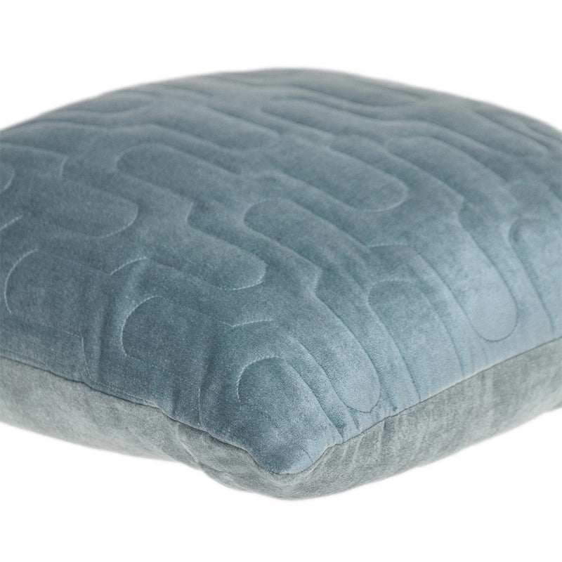 Geometric Lush Quilted Metallic Gray Throw Pillow - Home Decor