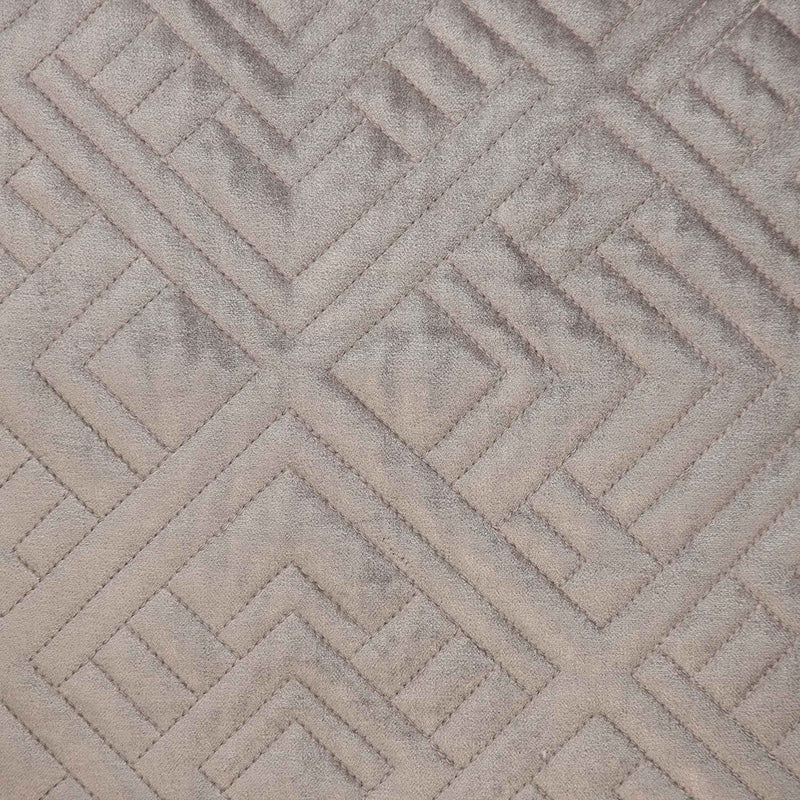 Quilted Taupe Decorative Throw Pillow