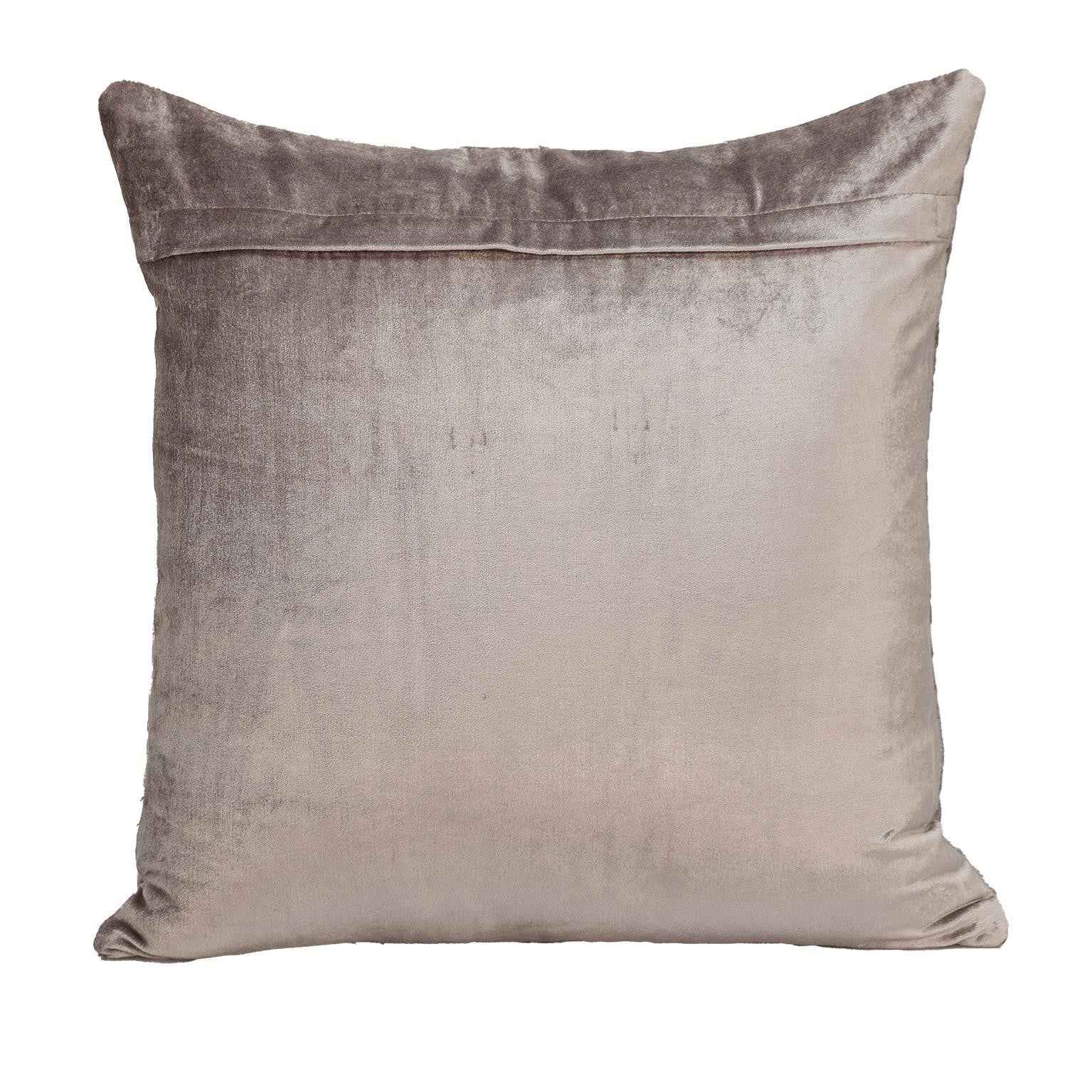 Quilted Taupe Decorative Throw Pillow