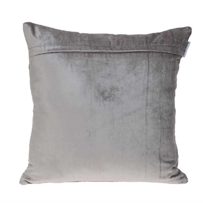 Taupe Tufted Velvet Quilted Throw Pillow - Home Decor