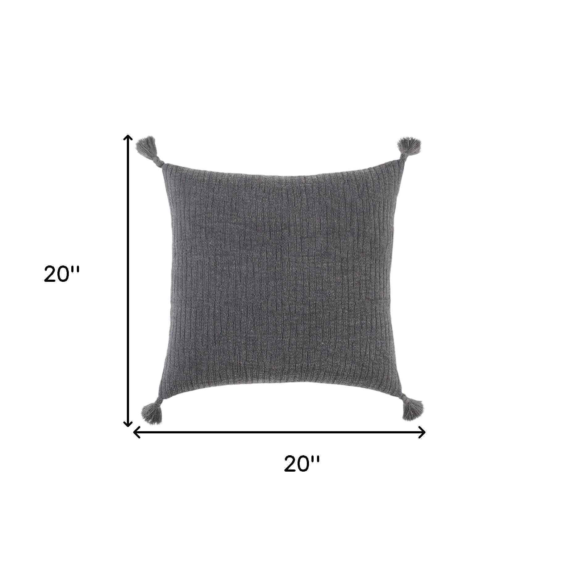 Black Solid Tonal Abstract Stripe Throw Pillow