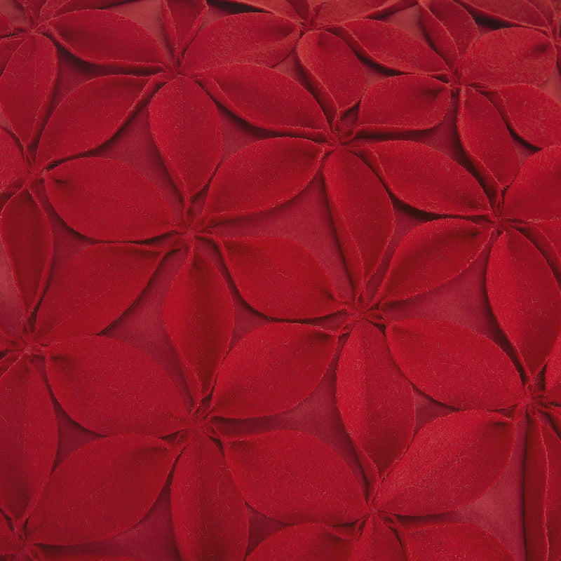 18" Red Cotton Throw Pillow - Home Decor