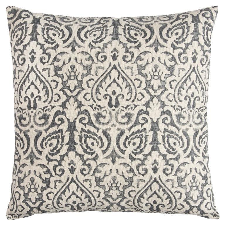 22" Light Gray Cotton Throw Pillow - Home Decor