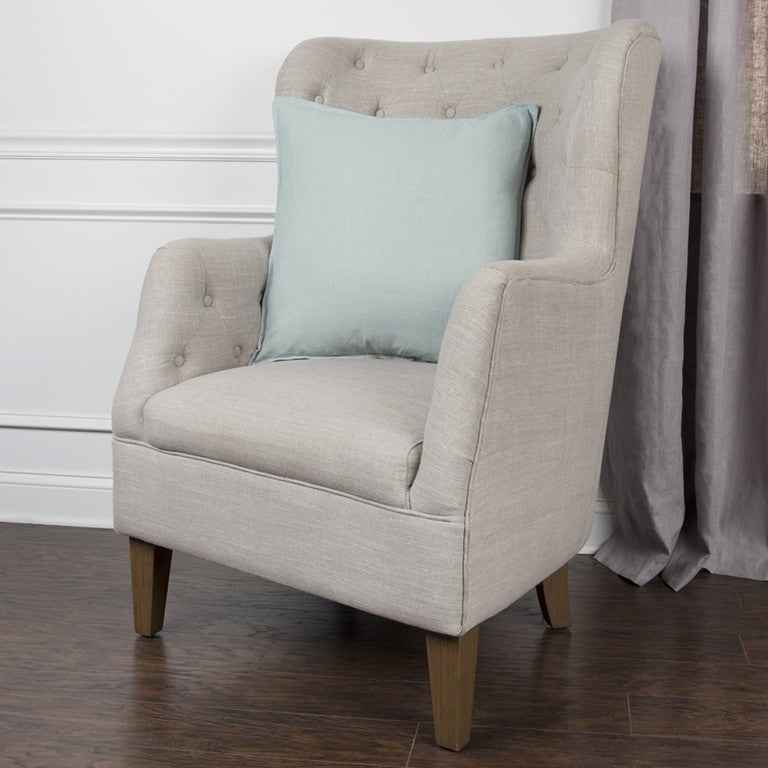 Blue Solid Light Textured Modern Throw Pillow