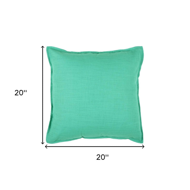 20" Aqua Cotton Throw Pillow - Home Decor