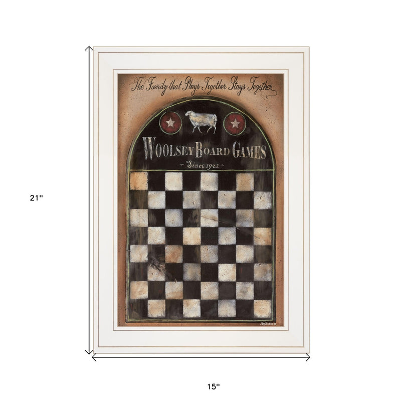 Woolsey Board Game 1 White Framed Print Wall Art - Home Decor