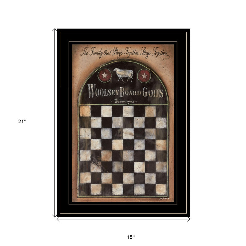 Woolsey Board Game 2 Black Framed Print Wall Art - Home Decor