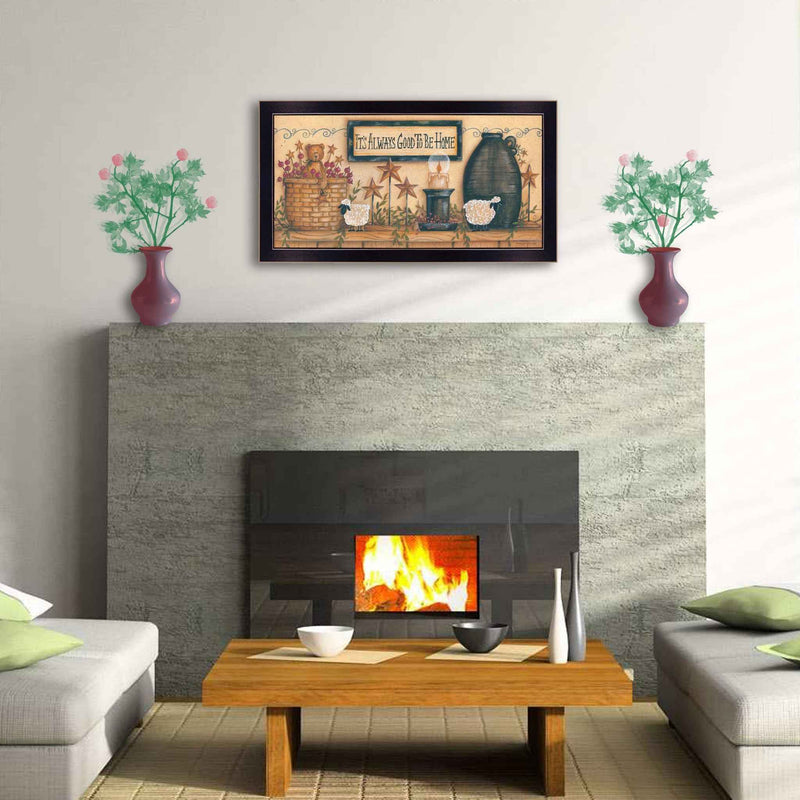 Its Always Good To Be Home Black Framed Print Wall Art