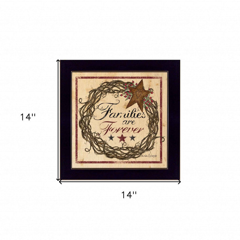 Families Are Forever 1 Black Framed Print Wall Art