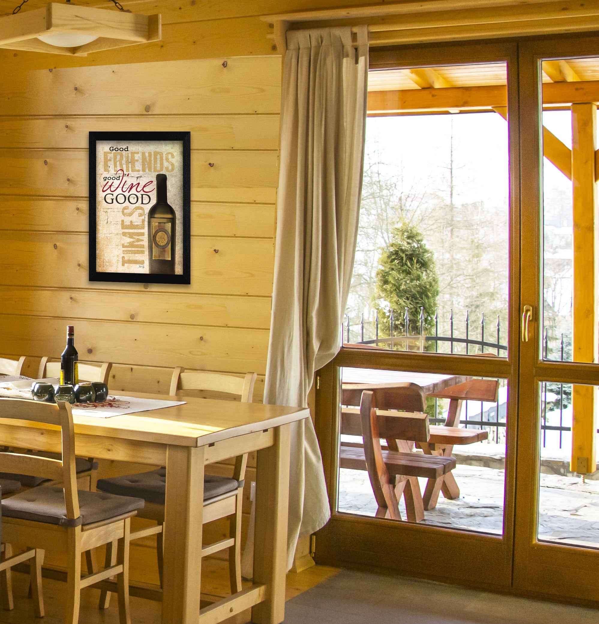 Good Wine 1 Black Framed Print Wall Art