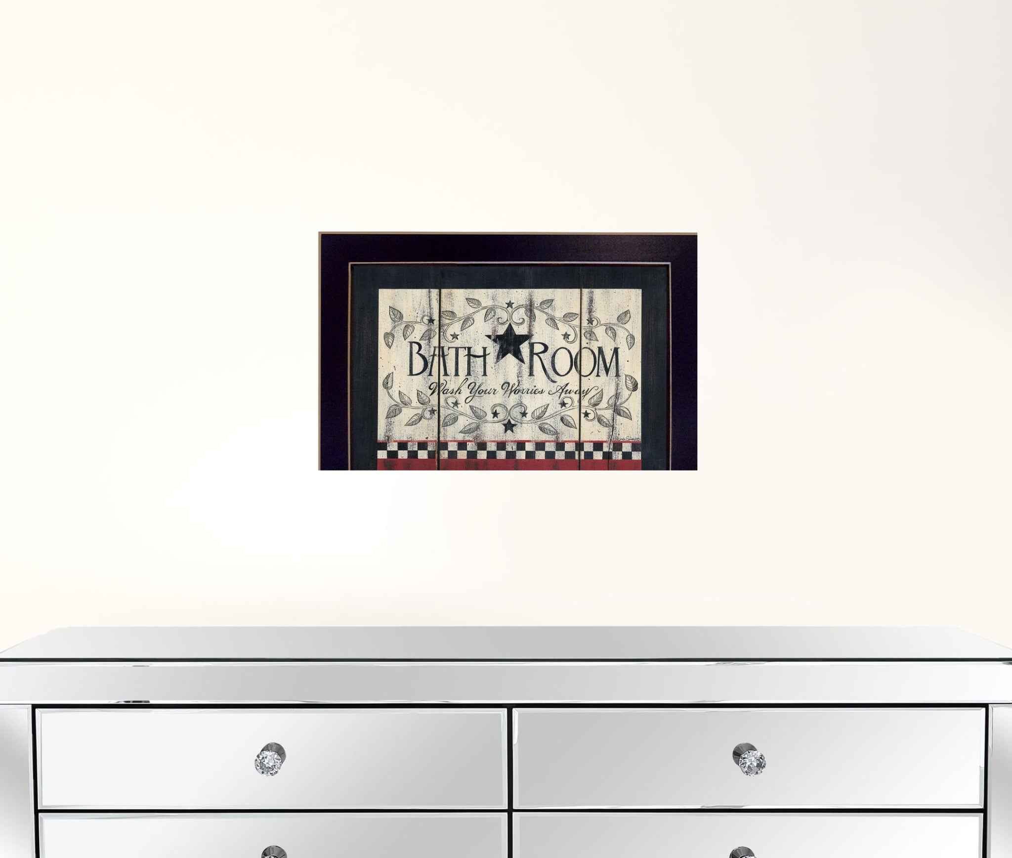 Bathroom 5 Black Framed Print Wall Art