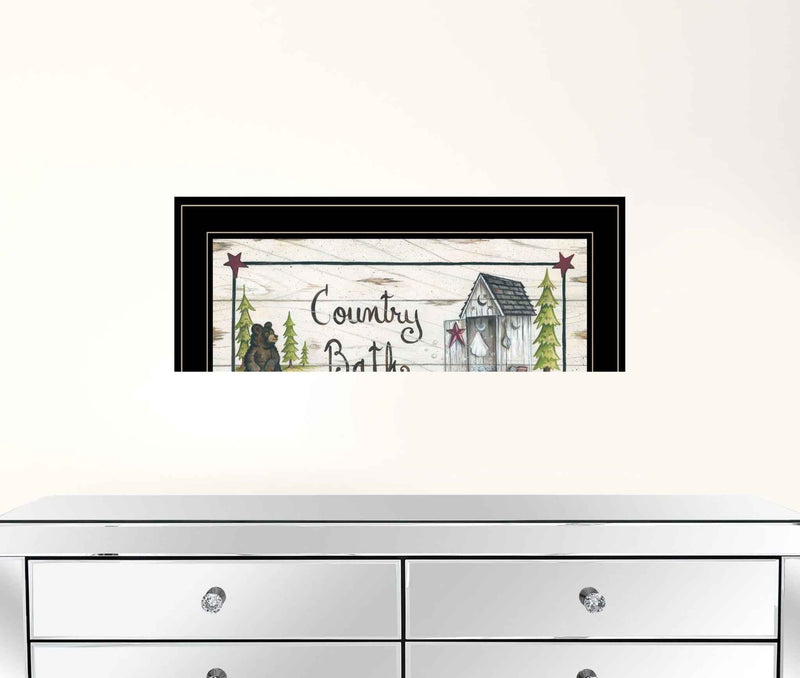 Country Bath 2 Black Framed Print Wall Art