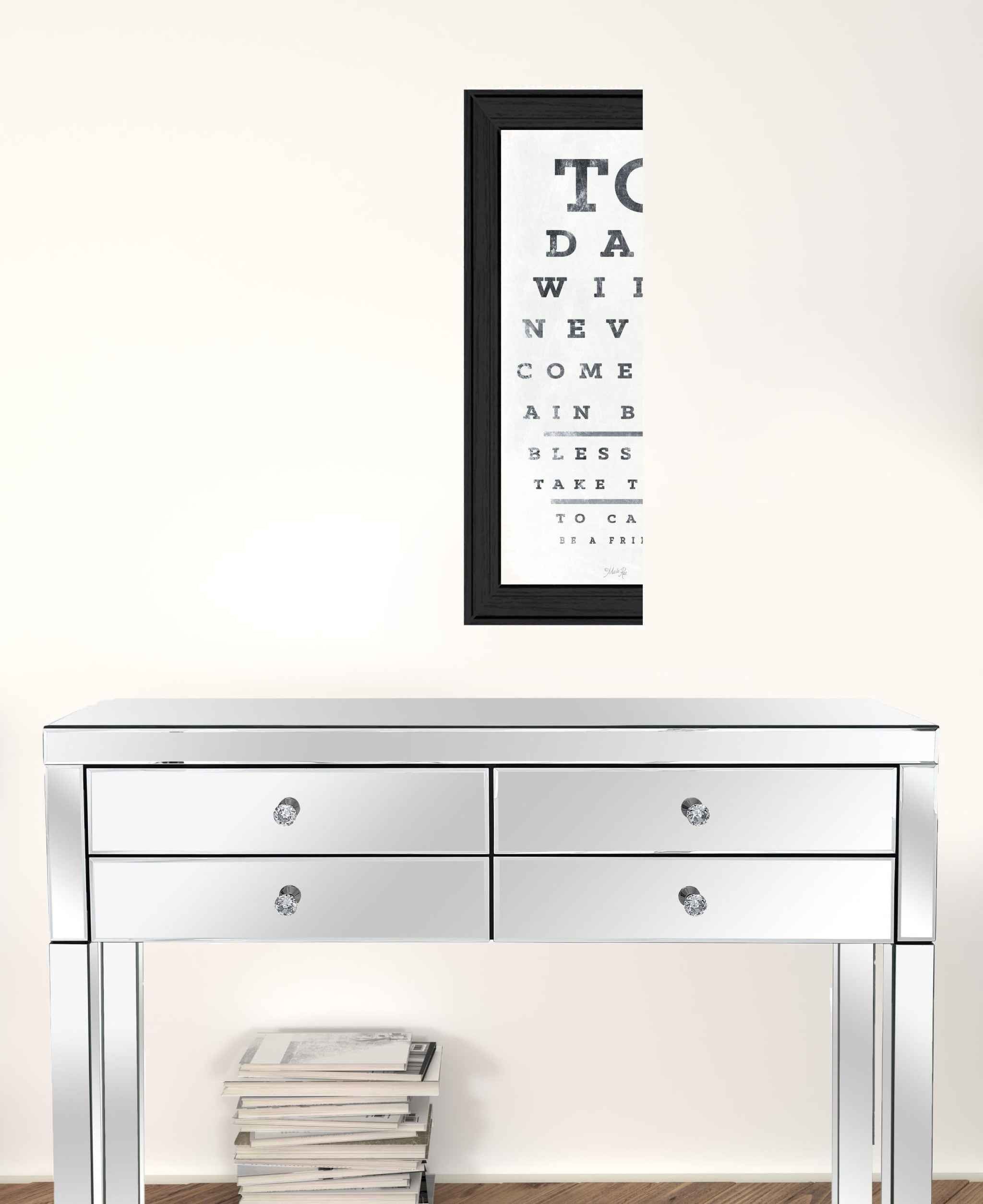 Eye Chart I 1 Black Framed Print Wall Art