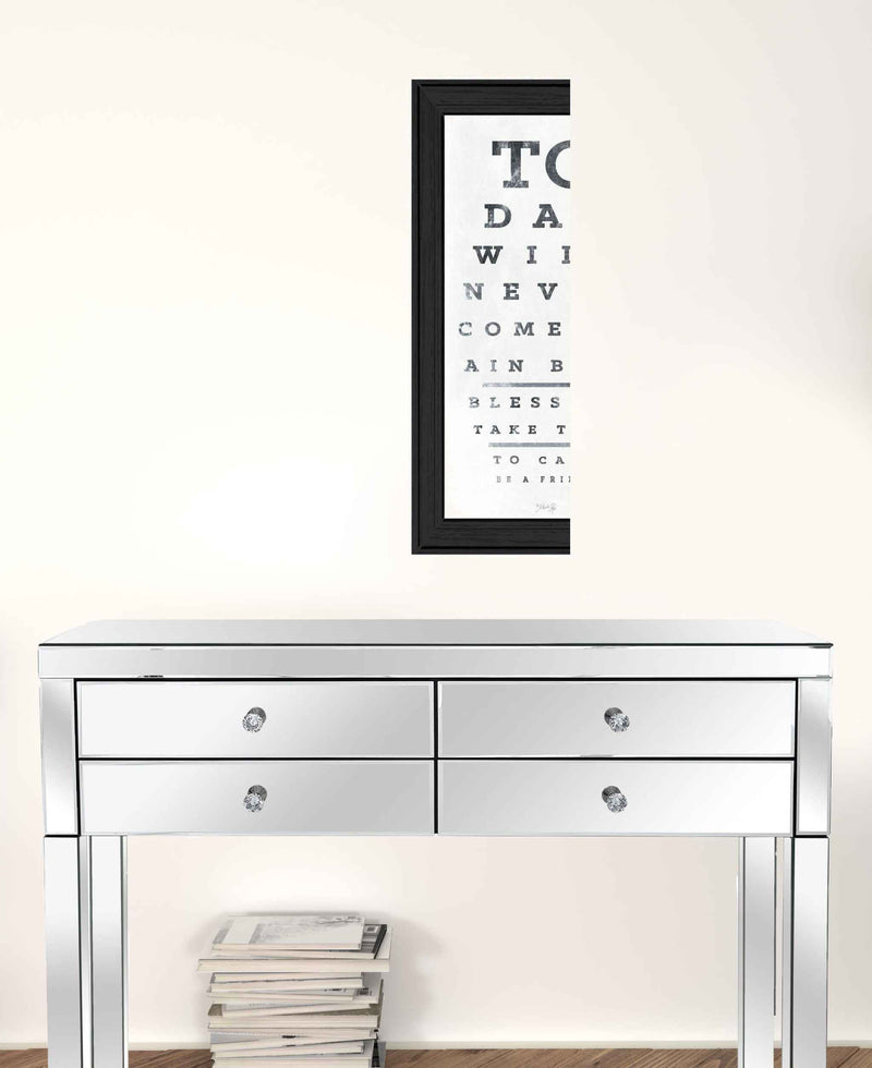 Eye Chart I 1 Black Framed Print Wall Art