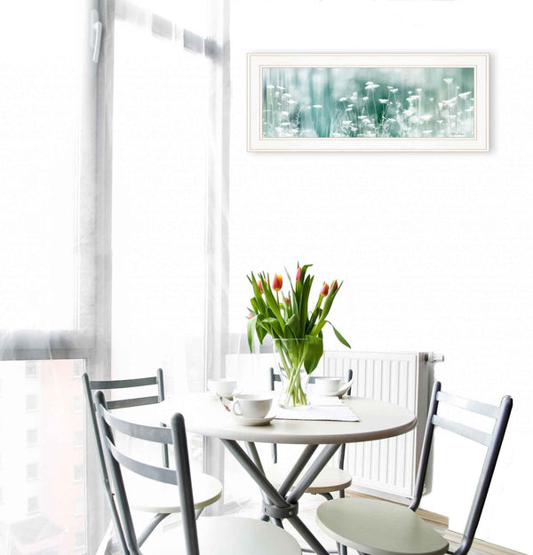 Dreamy Meadow 1 White Framed Print Wall Art