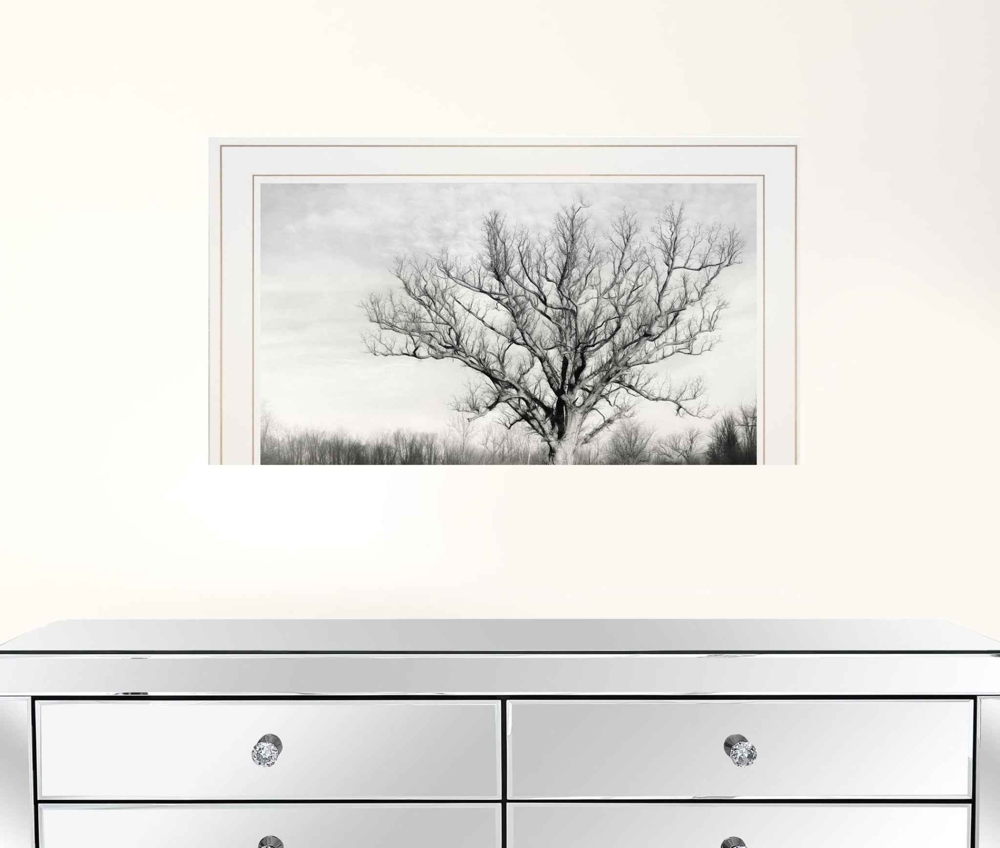 Earth & Sky 1 White Framed Print Wall Art