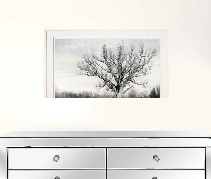 Earth & Sky 1 White Framed Print Wall Art