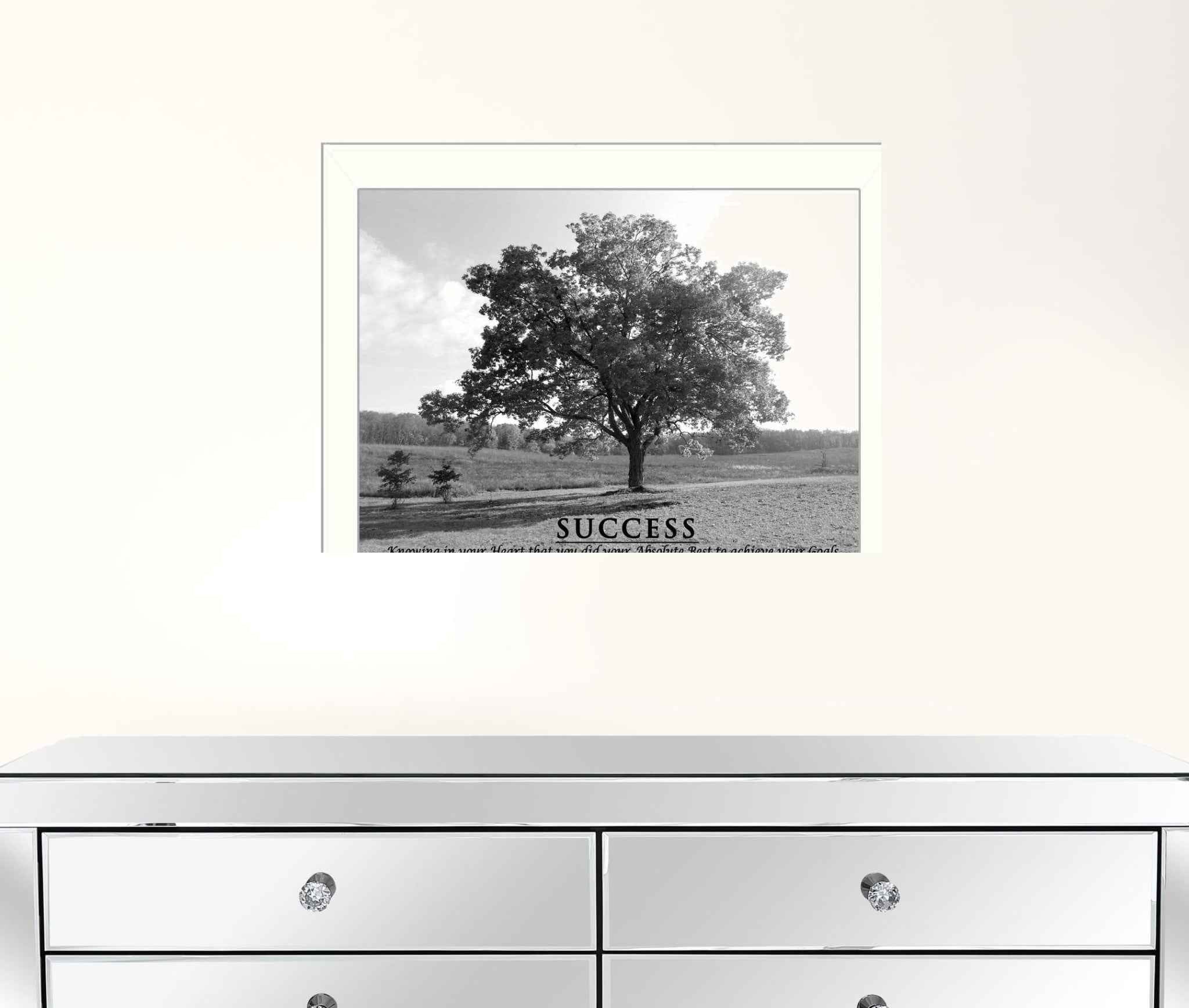 Success 6 White Framed Print Wall Art