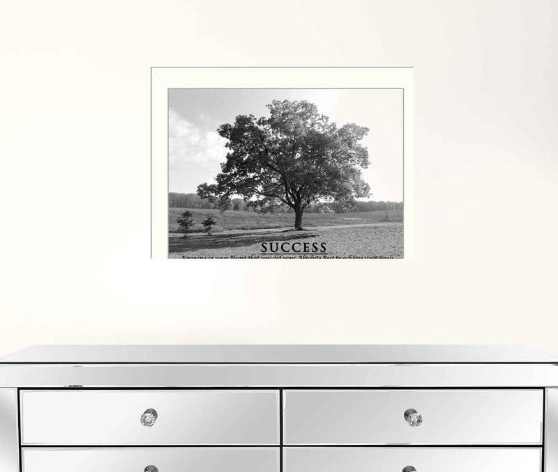 Success 6 White Framed Print Wall Art