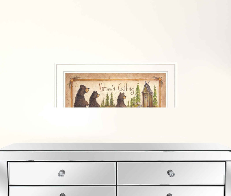 Natures Calling 2 White Framed Print Wall Art