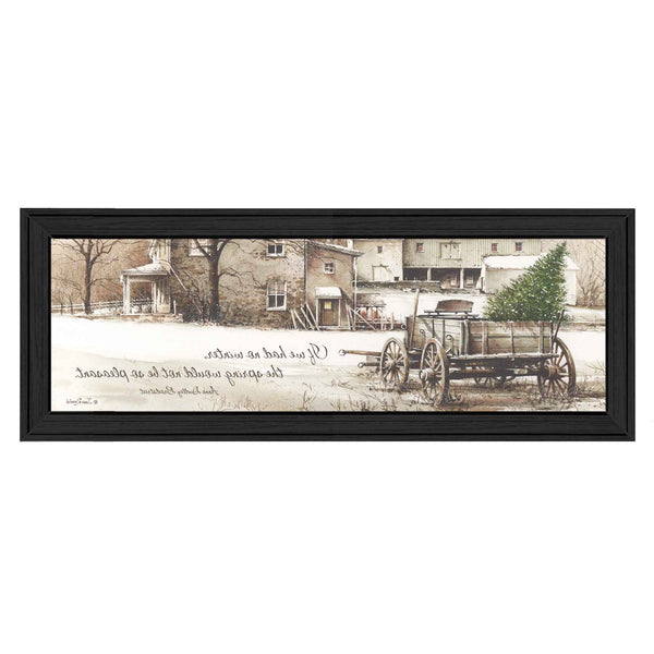 Winter Black Framed Print Wall Art