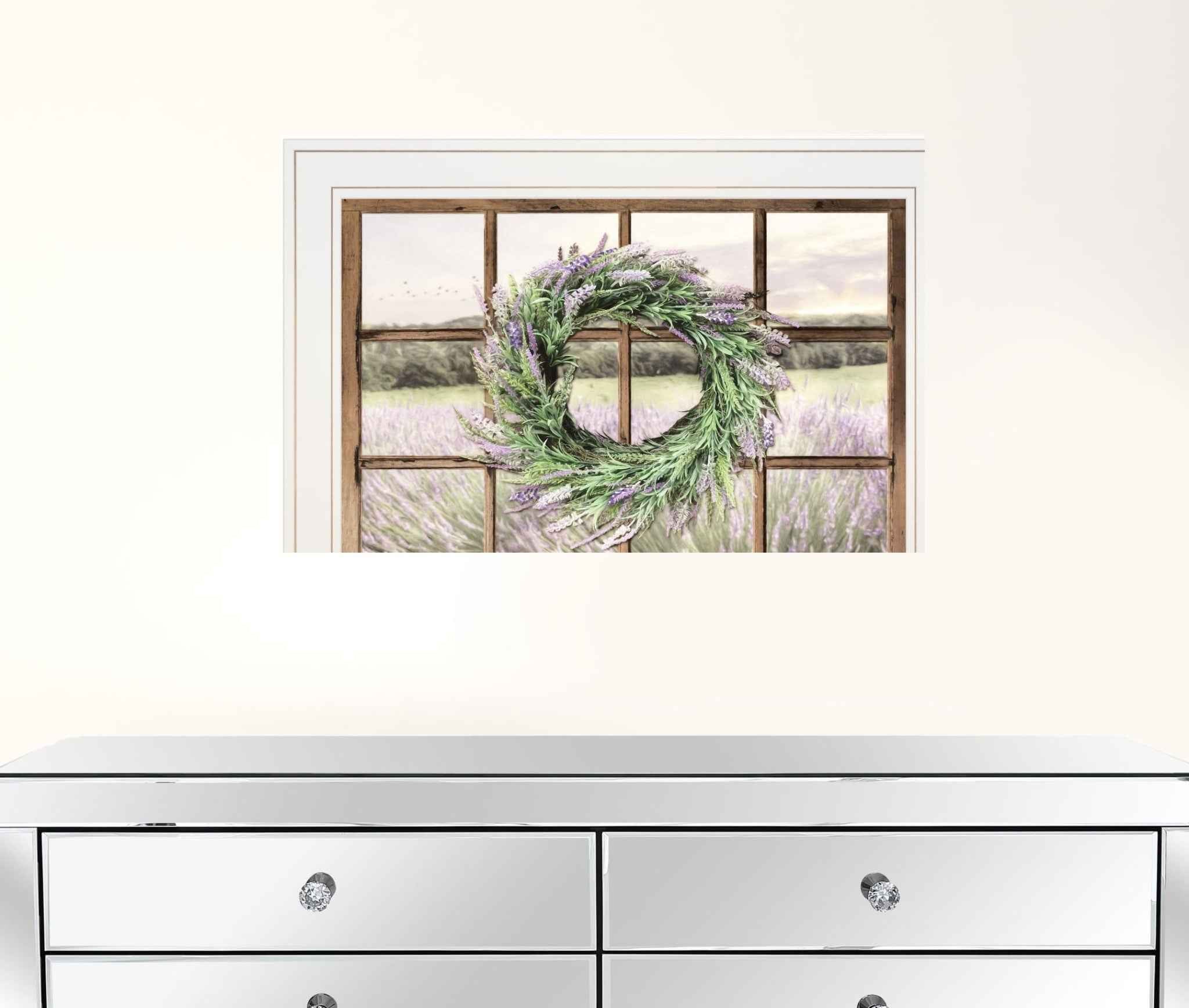 Country Gazing 3 White Framed Print Wall Art