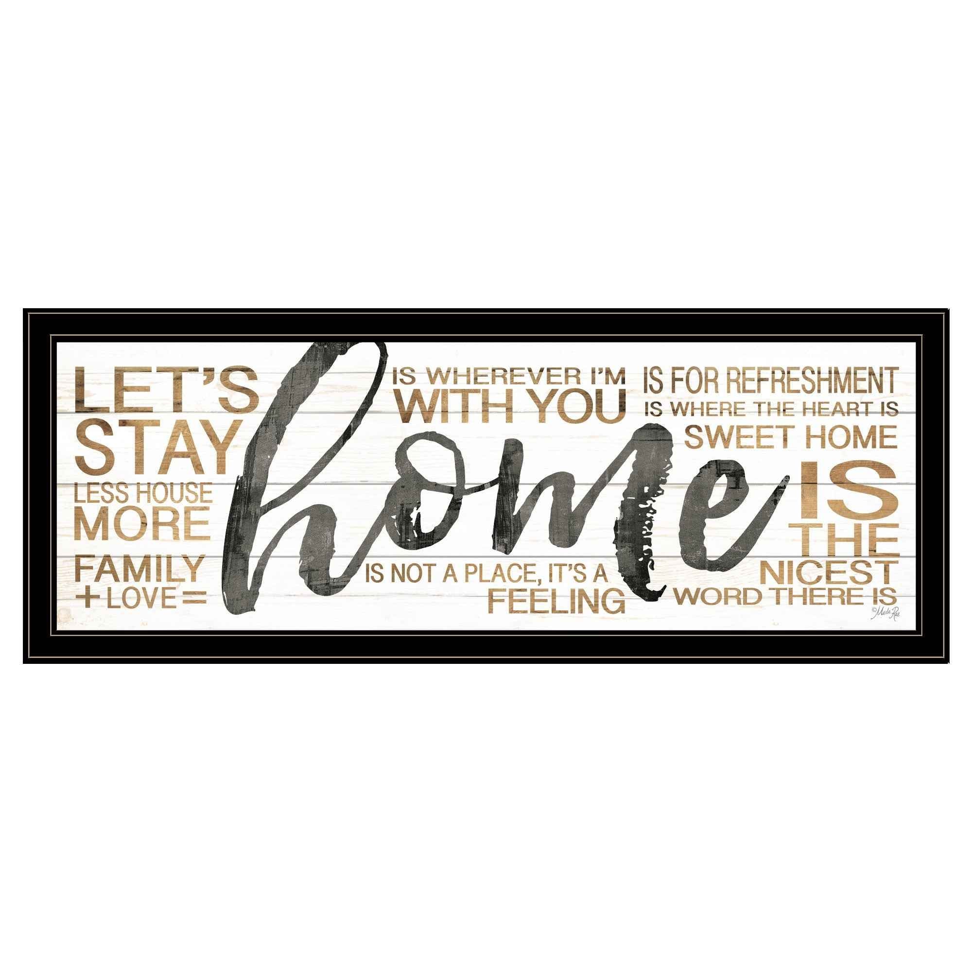 Home 4 Black Framed Print Wall Art