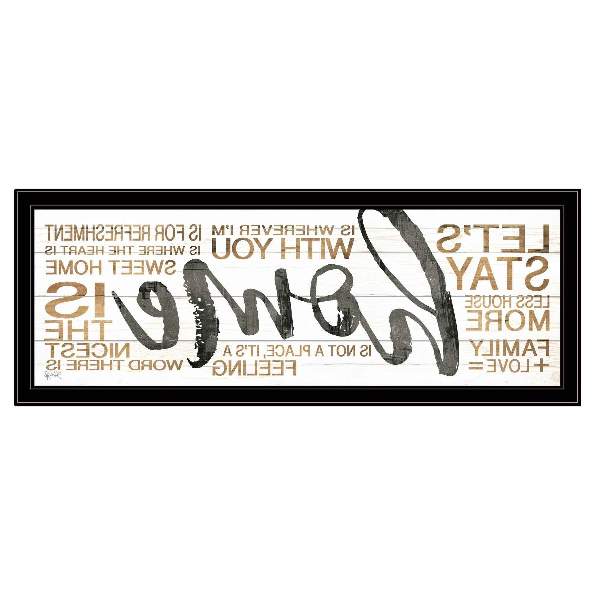 Home 4 Black Framed Print Wall Art