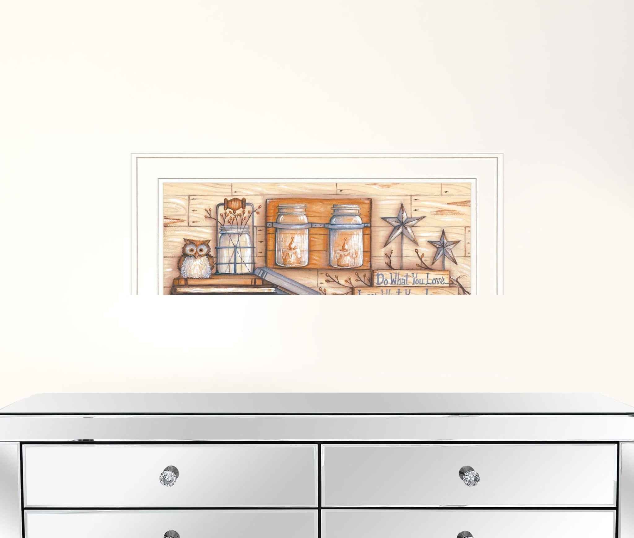 Do What You Love 1 White Framed Print Wall Art