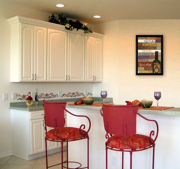 Good Wine 2 Black Framed Print Wall Art