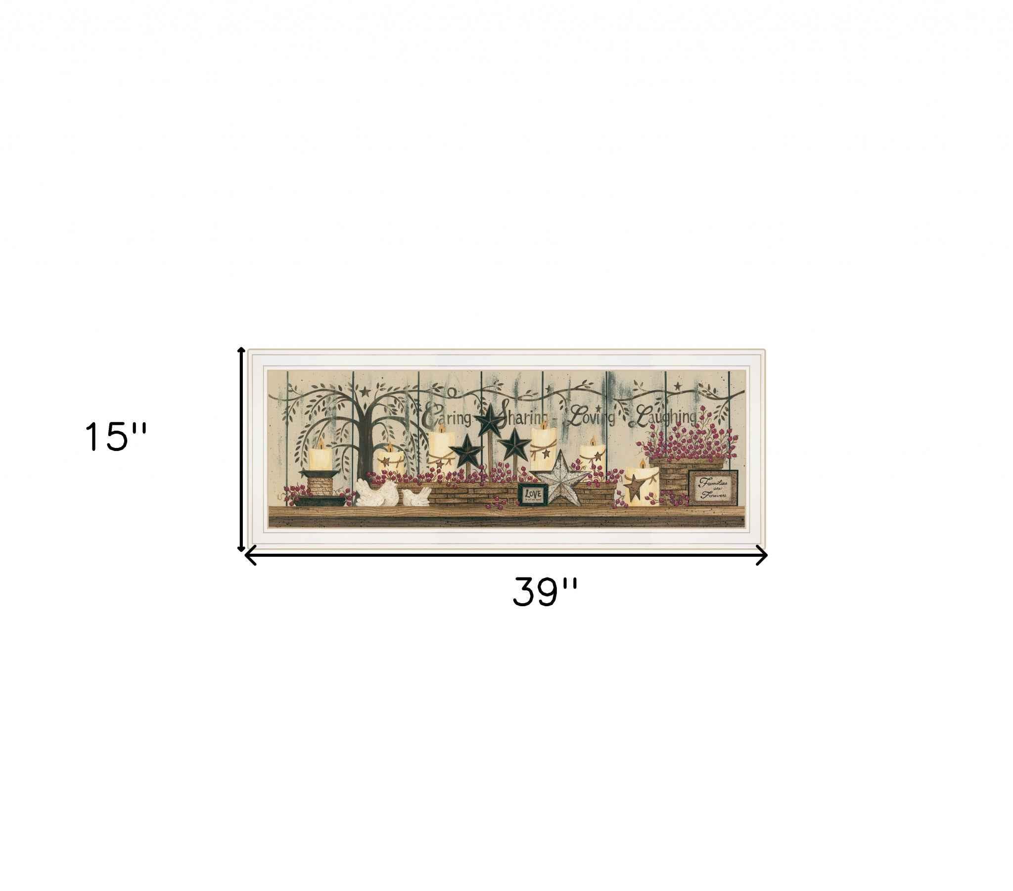 Willow Tree Shelf Collection 1 White Framed Print Wall Art