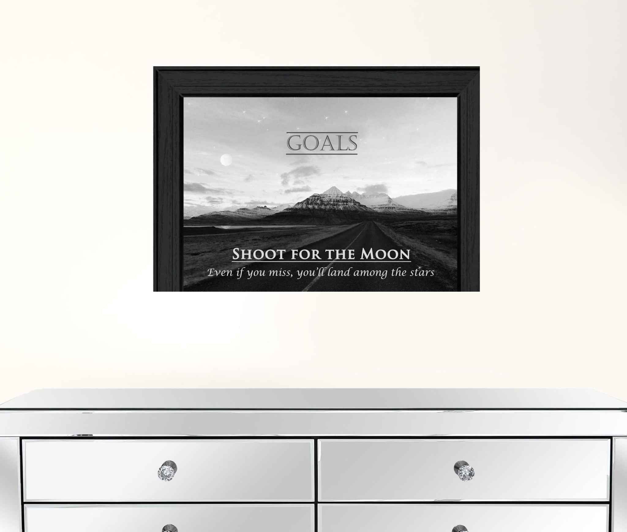 Goals 5 Black Framed Print Wall Art