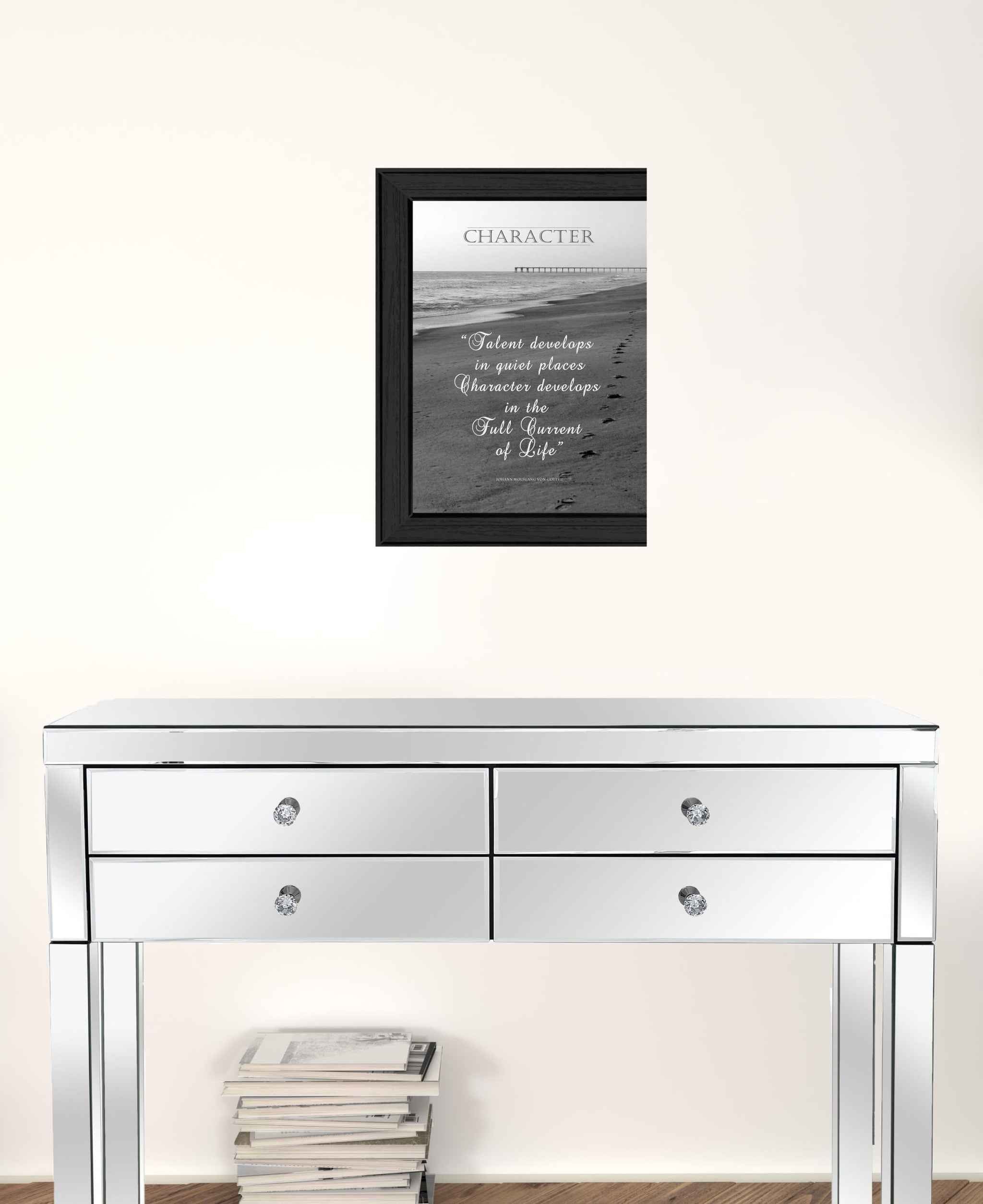 Character 5 Black Framed Print Wall Art