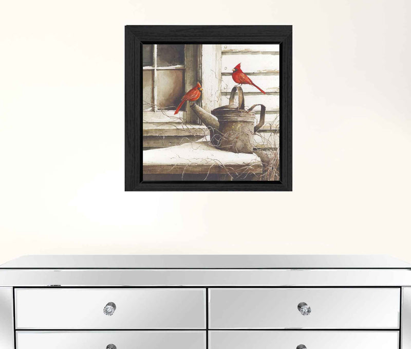 Waiting For Spring Black Framed Print Wall Art