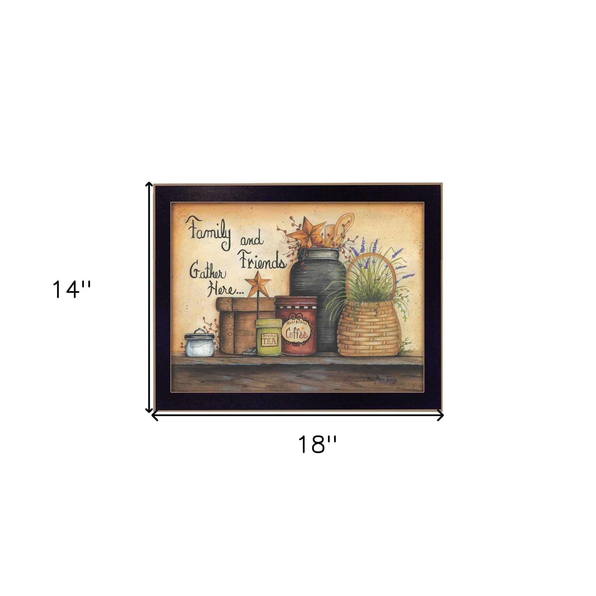 Family And Friends 1 Black Framed Print Wall Art