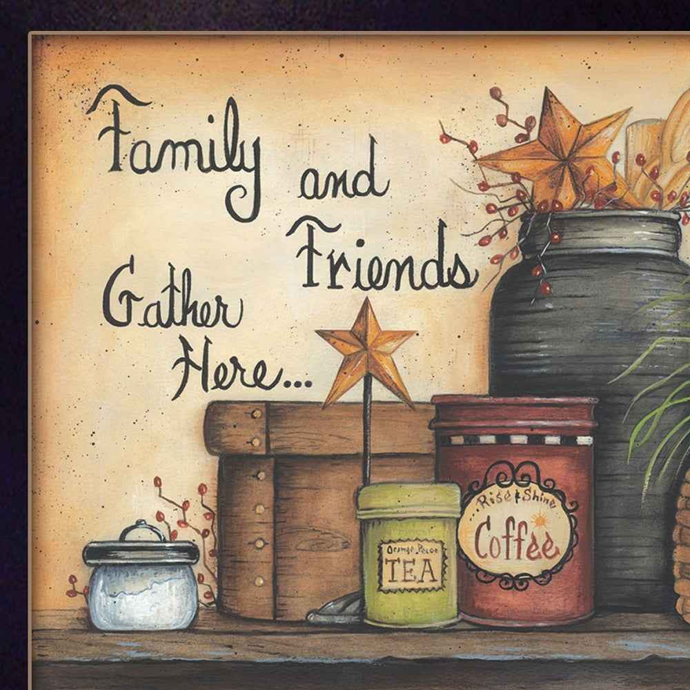 Family And Friends 1 Black Framed Print Wall Art