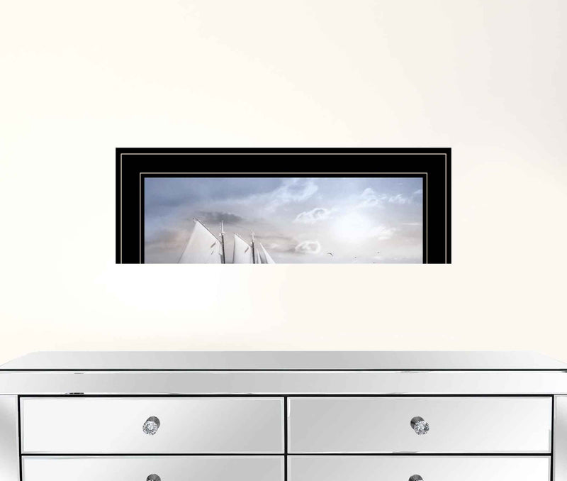 Adventure On The Seas 2 Black Framed Print Wall Art