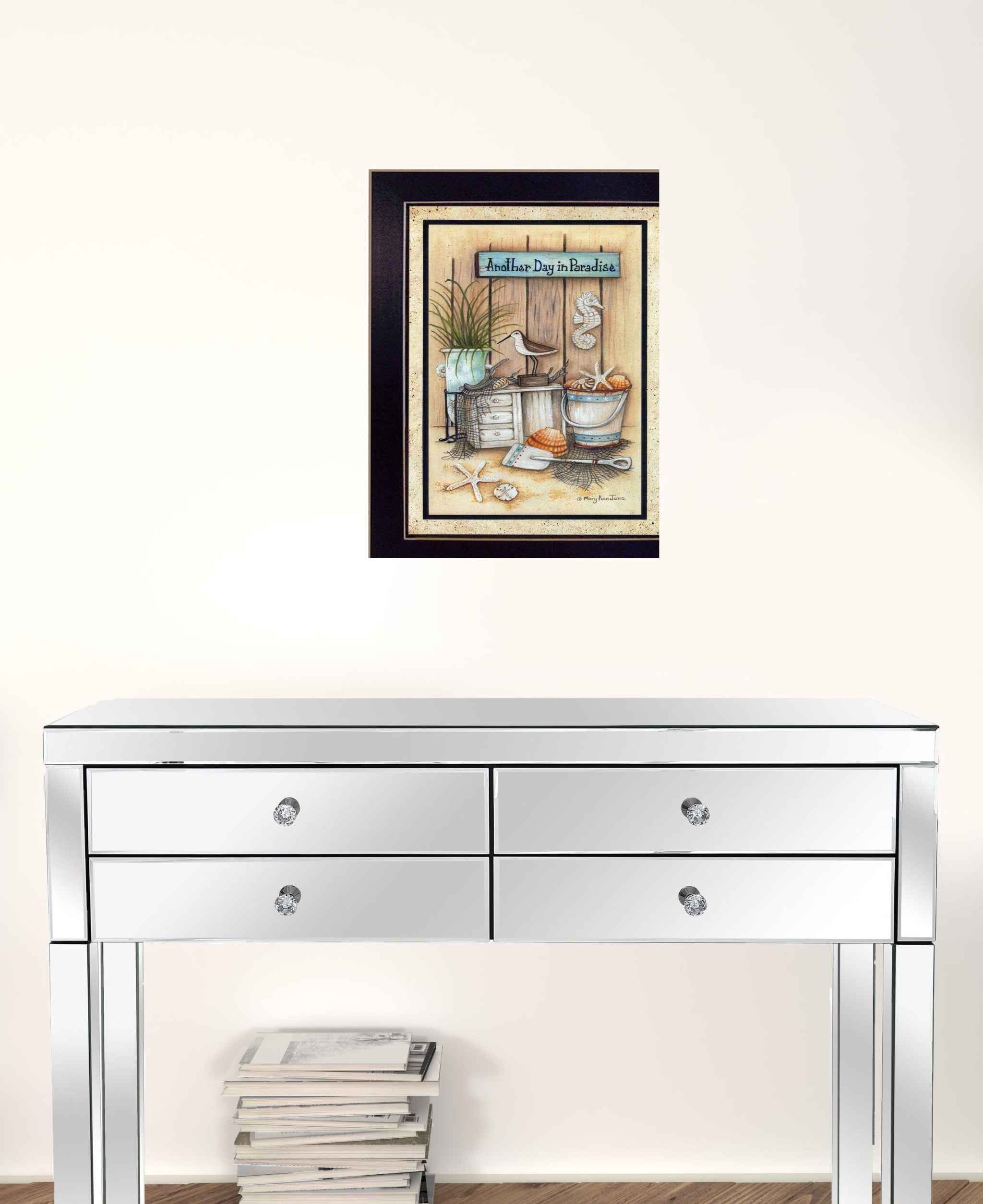 Another Day In Paradise 2 Black Framed Print Wall Art