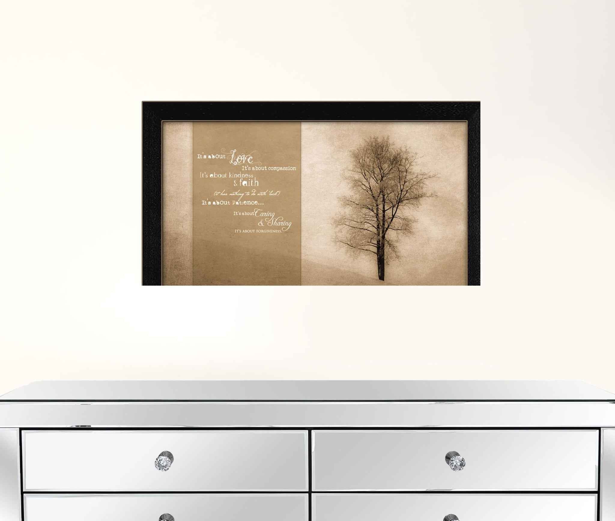 Its About Love 2 Black Framed Print Wall Art